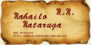 Mahailo Mataruga vizit kartica